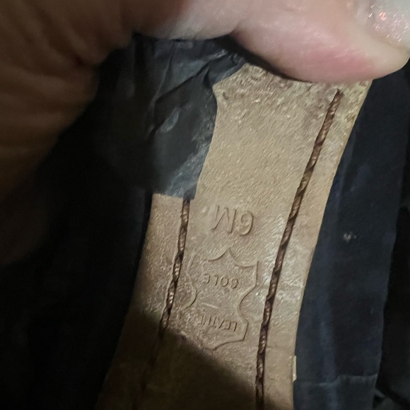 Tory Burch Navy Blue Flats with Gold Emblem - Picture 10 of 10